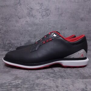 NIKE AIR JORDAN ADG 5 Low Spikeless Golf Shoes Mens Size 11.5 Black Red Bred Nby